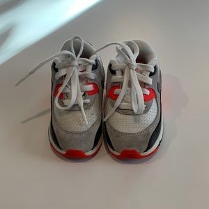 Bright Red Black Grey White Baby Nike Air Max! Size 5.